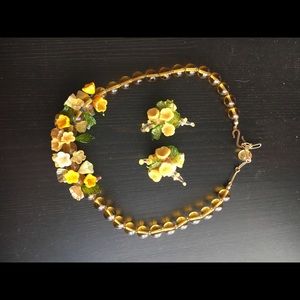 One of a kind glass beaded necklace.